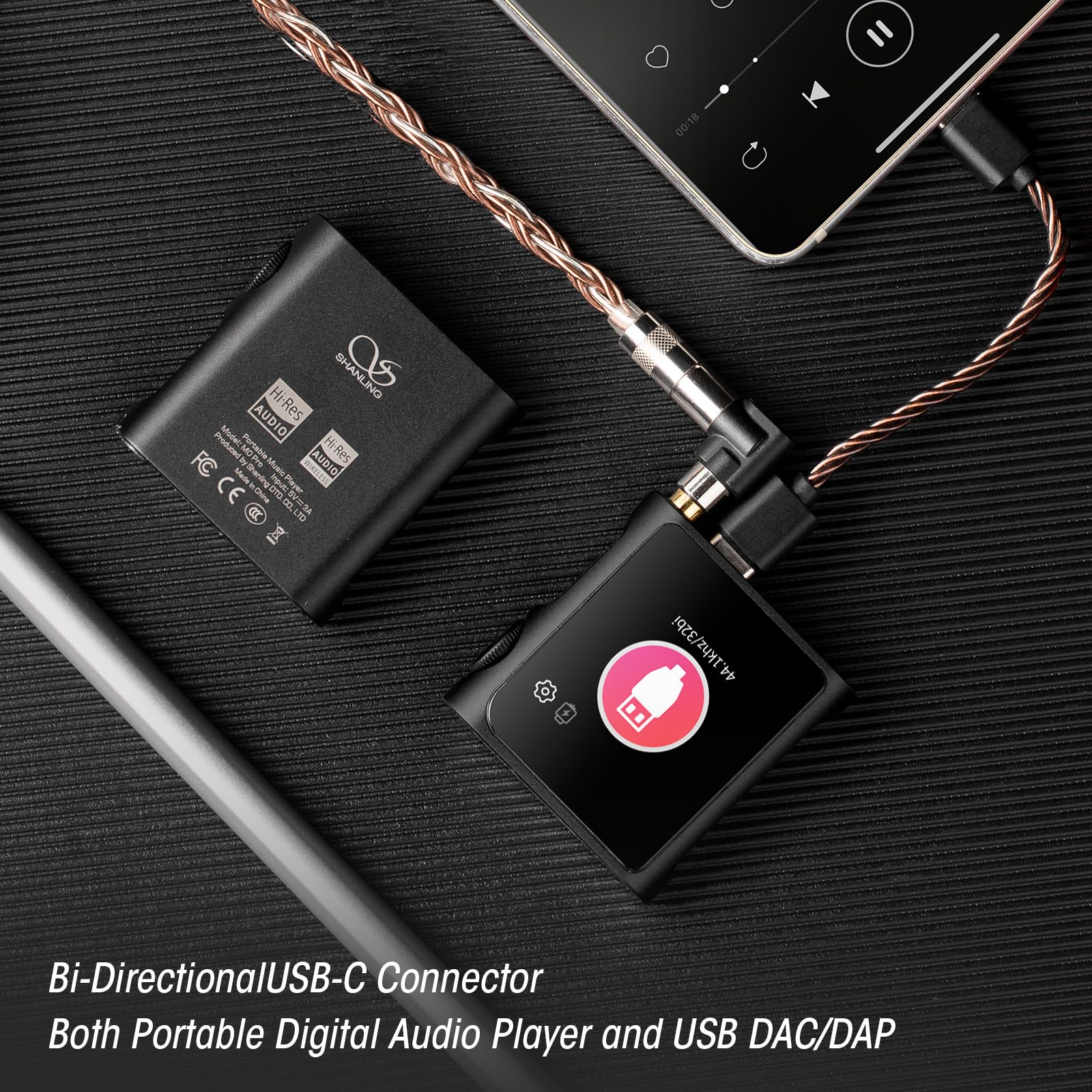 SHANLING M0 Pro MP3 Player,Portable Hi-Res Music Player,2X ES9219C